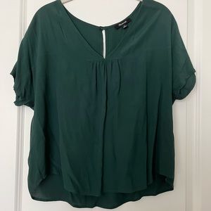 Madewell Short Sleeve Green Blouse, size XS